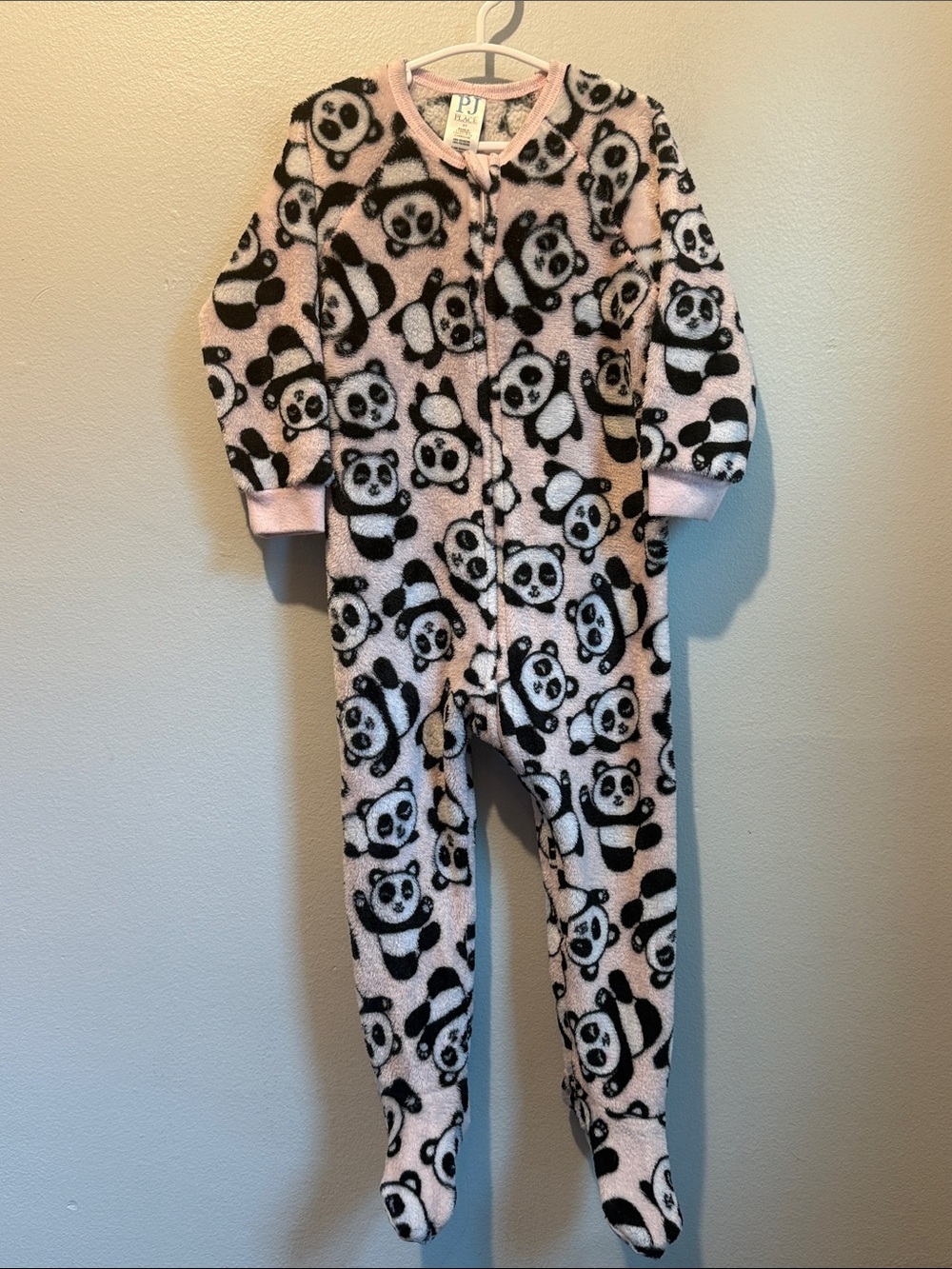 PJ Place 2T Cozy Pink Panda Fleece Footed Pajamas